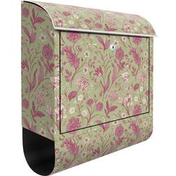 Letterbox Danse Des Fleurs En Vert Menthe Et Rose Pastel