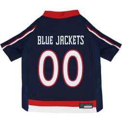 Pets First NHL Columbus Blue Jackets Jersey for Dogs & Small. Your Be A Real NHL Fan!