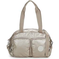 Kipling Sac à épaule bandoulière beige pour femme Cool Defea Medium Shoulderbag Metallic Glow 149286 Beige