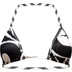 PrettyLittleThing Animal Print Triangle Bikini Top - Monochrome