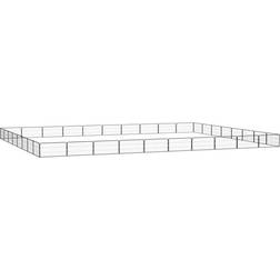 vidaXL 36-Panels Hundegård 100x50 cm Pulverlakeret Stål Sort