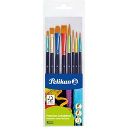Pelikan Set Di Pennelli Con 8 Pennelli Sintetici 8 Pz