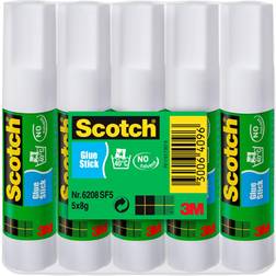 Scotch Permanent Klebestift 1 Packung mit 5 Klebesticks ohne Lösungsmittel 8g pro Stick Mehrzweck-Klebestift für zu Hause, in der Schule oder im Büro