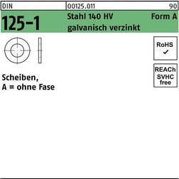 Sonstige Scheiben DIN 125 Stahl 140 HV A 21 Galverzinkt Gal