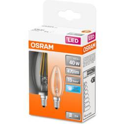 LEDVANCE OSRAM Classic B LED E14 4 W 4 000 K claire x2