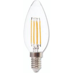 V-TAC 214301 LED CEE F (A G) E14 forme de flamme 4.00 W blanc chaud Ø x H) 35 mm x 98 mm 1 pc(s)