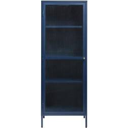 Bronco Blue Metal Glass Cabinet