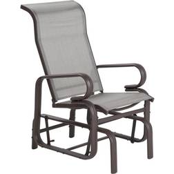 Beliani Chaise Fauteuil À Bascule en Aluminium Marron Moderne