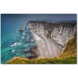 Trademark Fine Art "Etretat the Fog" Mathieu Rivrin Photographic Print on Framed Art