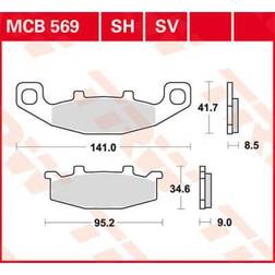 TRW Lucas Bremseklods MCB569