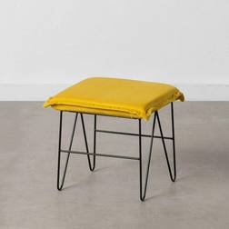 BigBuy Home Gul Syntetisk Stof 40 x 40 x 35 cm Siddepuf