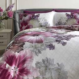 Laurence Llewelyn-Bowen Mayfair Lady Cotton Duvet Cover White, Pink, Purple