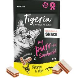 Tigeria Sandwich Pollo & Merluzzo Snack per Gatti 100 g