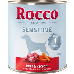 Rocco Sensitive 12 x 800 g Alimento Umido Per Cani - Manzo & Carote