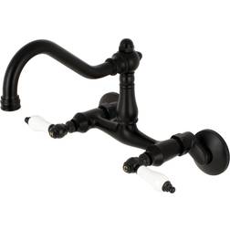 Kingston Brass KS3220PL Vintage Kitchen Faucet, 8-1/2" Matt black