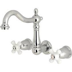 Kingston Brass KS1251PX Heritage Faucet, 6-3/8" Nickel, Grey