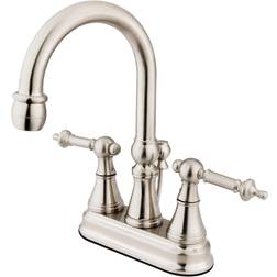 Kingston Brass KS2618TL 4 in Centerset Bathroom Faucet Brushed Nicke Nickel