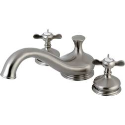 Kingston Brass Essex Double Handle Deck Mounted Roman Tub Faucet Nikkel, Grå