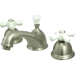 Kingston Brass KS3968PX 8 in Widespread Bathroom Faucet Brushed Nick Grey, Nickel