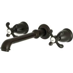 Kingston Brass KS7125TX French Country Two-Handle Wall Mount Bathroom Faucet Bronze, Brown