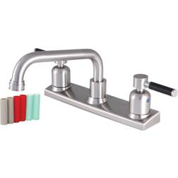 Kingston Brass FB2138DKL 8-Inch Centerset Kitchen Faucet Níquel, Gris