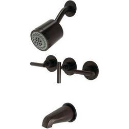 Kingston Brass KBX8135CML Three-Handle Tub Shower Faucet, Oil Brown