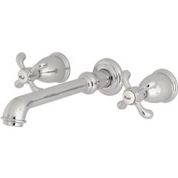 Kingston Brass KS7121TX Wall Mount Bathroom Faucet Polished Chrome Polished Chrome