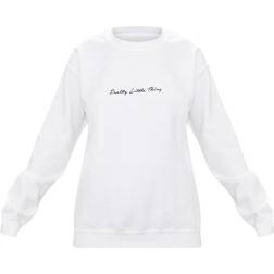 PrettyLittleThing Oversized Sweatshirt - White