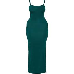 PrettyLittleThing Shape Jersey Strappy Maxi Dress - Bright Green