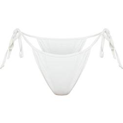 PrettyLittleThing Mix & Match Tie Side Bikini Bottom - White