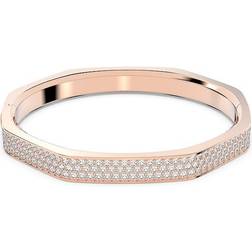 Swarovski Dextera Rose Gold-Tone Plated White Octagon Bangle