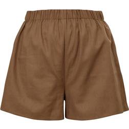 PrettyLittleThing Woven Elastic Waist Floaty Shorts - Khaki