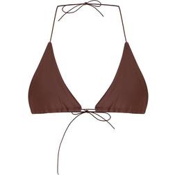 PrettyLittleThing Triangle Bikini Top - Chocolate