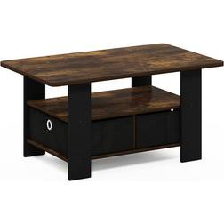 Furinno Andrey Med Låda Bärnsten Tall Svart Soffbord