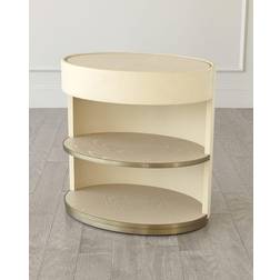 Ellipse Leather Bedside Table