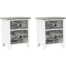 vidaXL Nightstand Bedside Table 2pcs