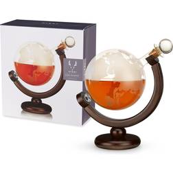 Viski Globe Decanter Etched Whiskeykaraffel