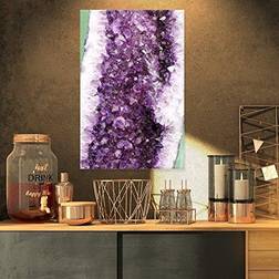 Design Art Purple Precious Stones Framed Art