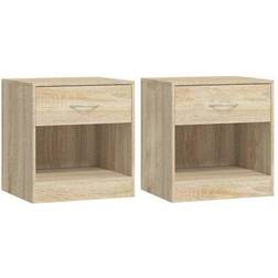 vidaXL Drawer Sängbord 30.5x36.5cm 2st