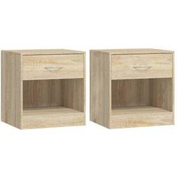 vidaXL Drawer Table de chevet 30.5x36.5cm 2pcs