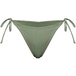 PrettyLittleThing Mix & Match Tie Side Bikini Bottom - Pale Khaki