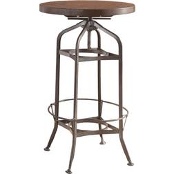 Benjara Wood And Metal Adjustable Height With 2 Bar Stool