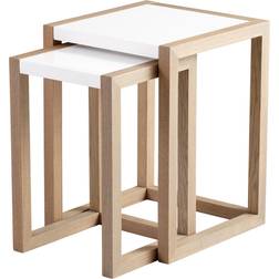 Cyan Design 05732 Becket Veneer Grey Veneer Nesting Table