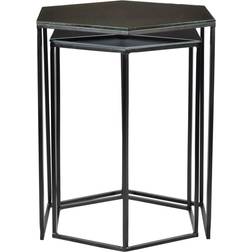 Moes Home Collection Polygon GZ-1008-02 Set Powder-Coated Iron Base Nesting Table 2