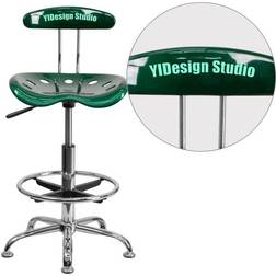 Flash Furniture LF-215-GREEN-TXTEMB-VYL-GG Personalized Vibrant Office Chair