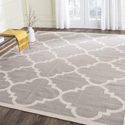 Safavieh Dhurries Collection Gray, White 72x72"