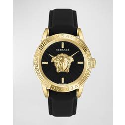 Versace V-Code Watch, 43mm Black