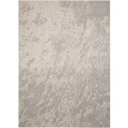 Nourison Montane Ivory Grey Marble Effect Rug 117 x 178 cm White, Grey