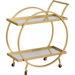 FirsTime & Gold Odessa Mirrored Modern Bar Stool