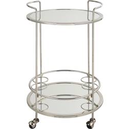 Uttermost Spritz Chrome Bar Cart Trolley Table